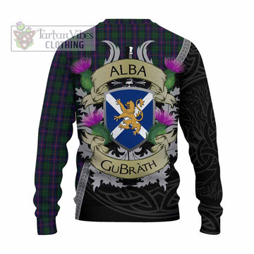 Urquhart Tartan Family Crest Knitted Sweater Lion Rampant Royal Thistle Shield Celtic Inspired - Tartan Vibes Clothing