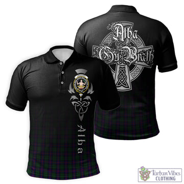 Urquhart Tartan Polo Shirt Featuring Alba Gu Brath Family Crest Celtic Inspired