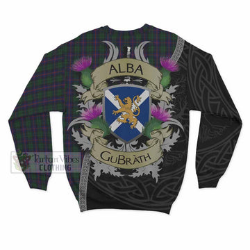 Urquhart Tartan Family Crest Sweatshirt Lion Rampant Royal Thistle Shield Celtic Inspired - Tartan Vibes Clothing