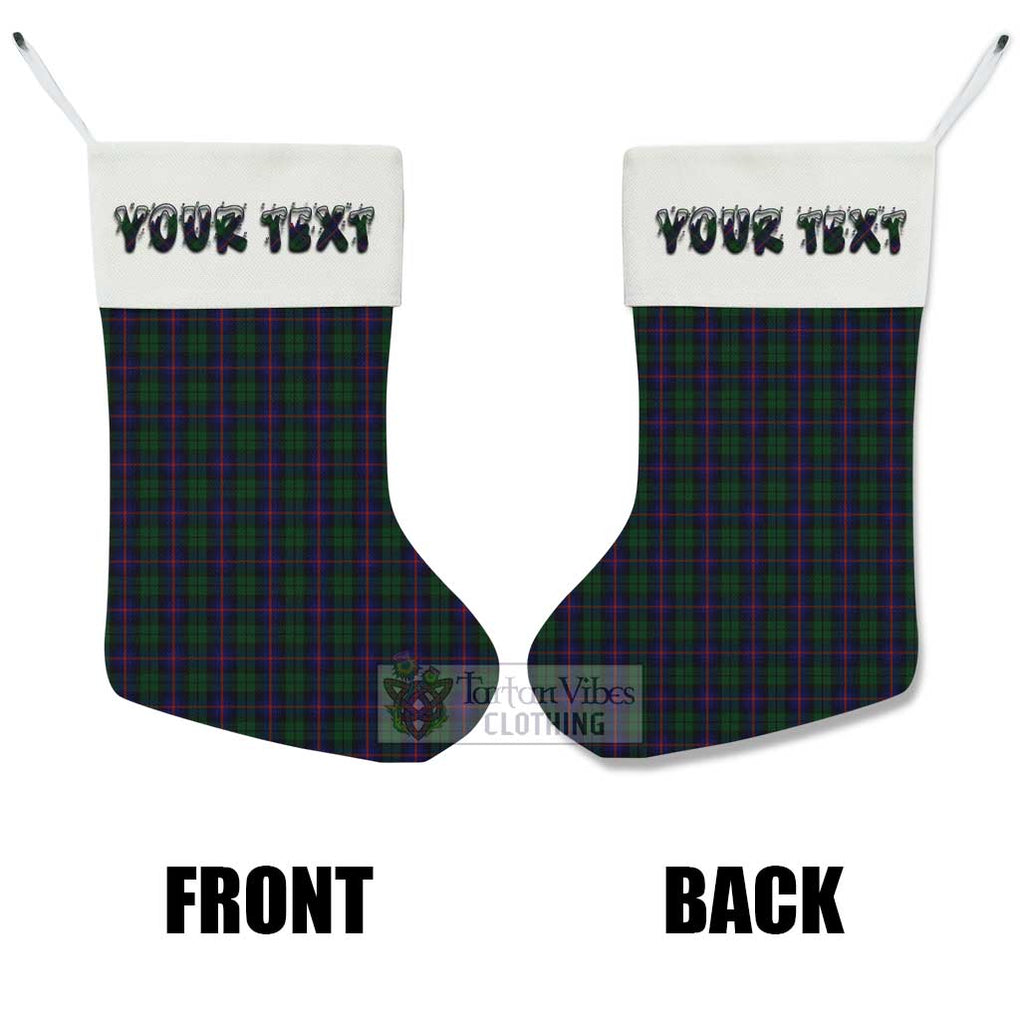 Tartan Vibes Clothing Urquhart Tartan Christmas Stocking with Personalized Text