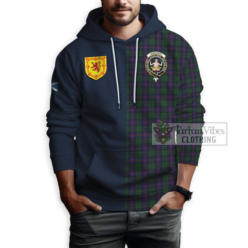 Urquhart Tartan Hoodie Alba with Scottish Lion Royal Arm Half Style