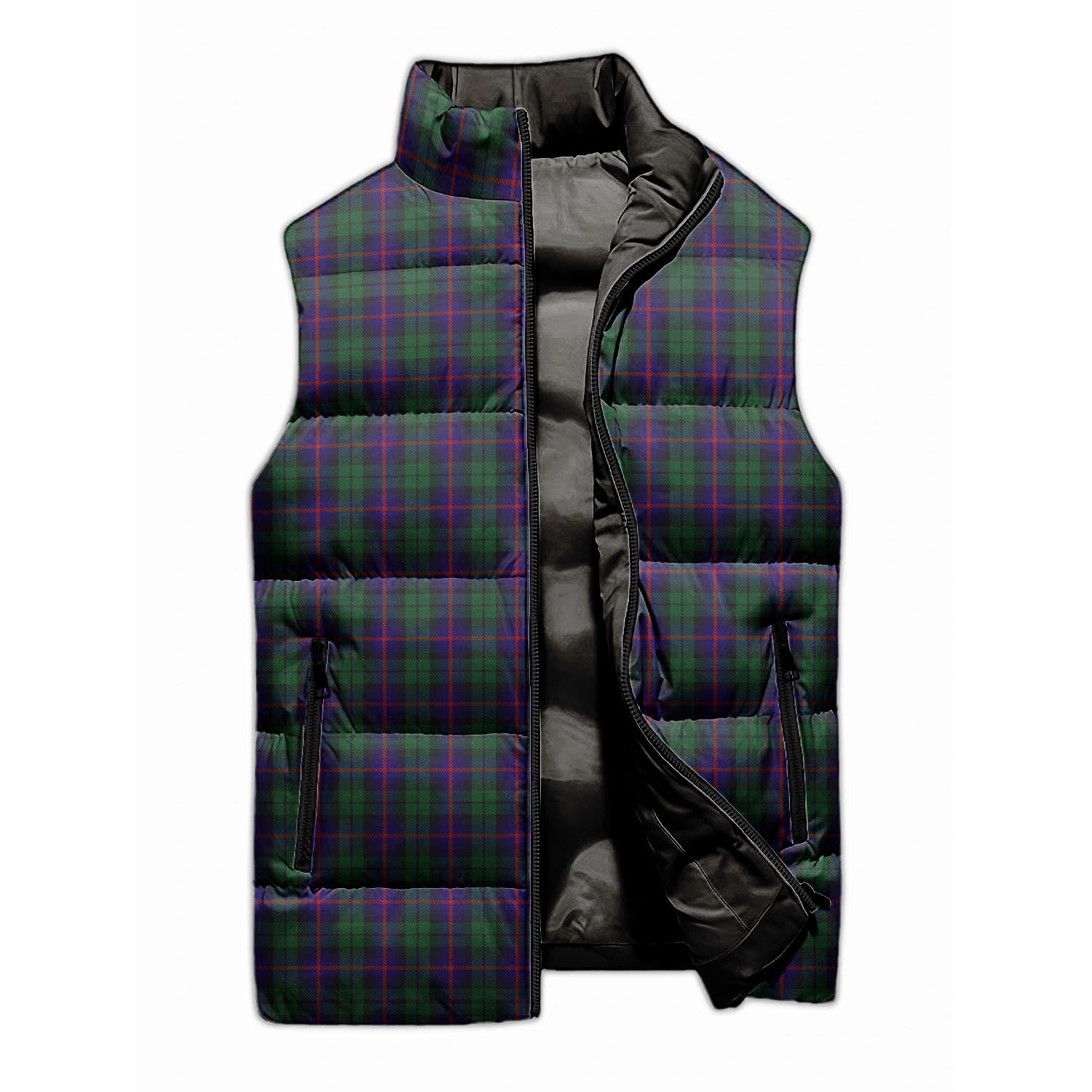 Urquhart Tartan Sleeveless Puffer Jacket - Tartanvibesclothing