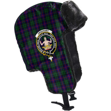 Urquhart Tartan Winter Trapper Hat with Family Crest