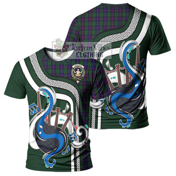 Urquhart Tartan T-Shirt with Epic Bagpipe Style