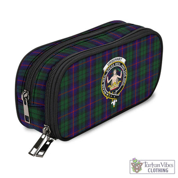 Urquhart Tartan Pen and Pencil Case with Family Crest