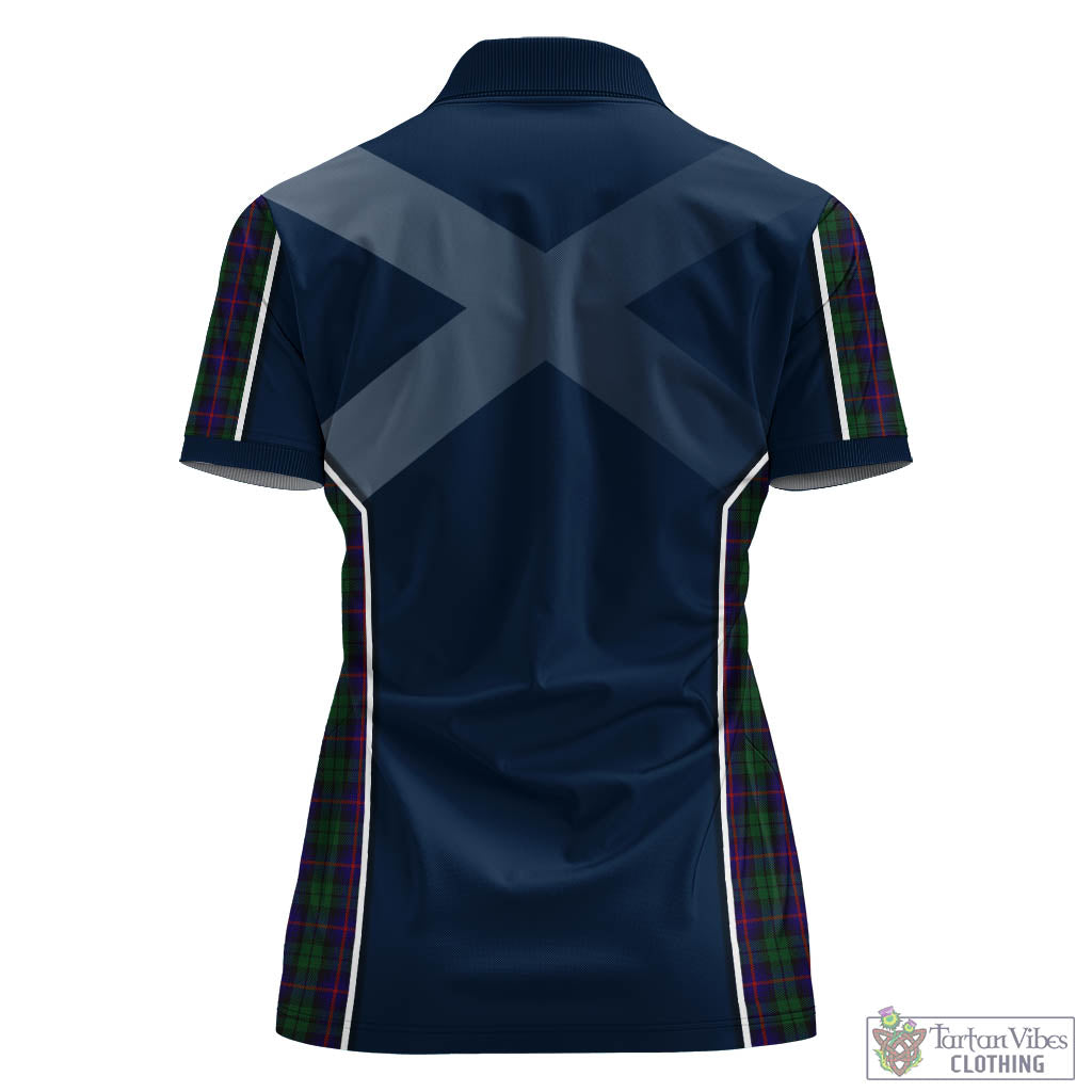 Tartan Vibes Clothing Urquhart Tartan Women's Polo Shirt with Family Crest and Lion Rampant Vibes Sport Style