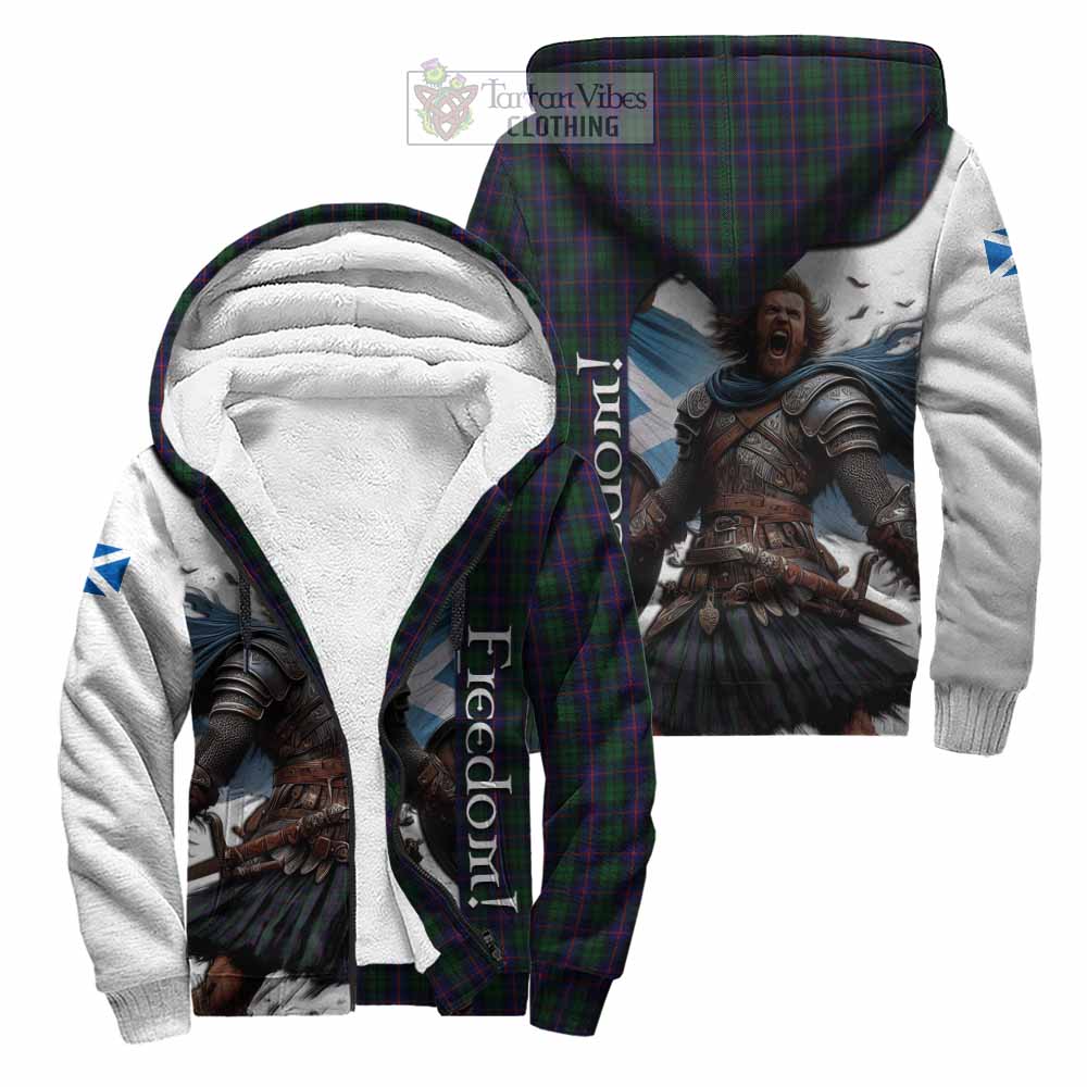 Tartan Vibes Clothing Urquhart Crest Tartan Sherpa Hoodie Inspired by the Freedom of Scottish Warrior