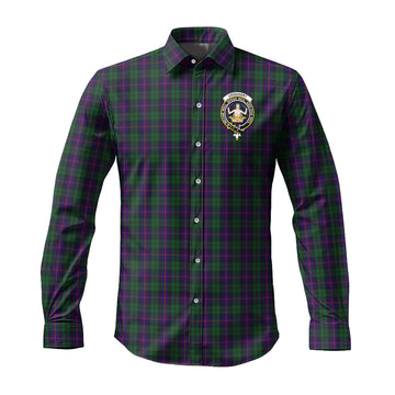 Urquhart Tartan Long Sleeve Button Up Shirt with Family Crest