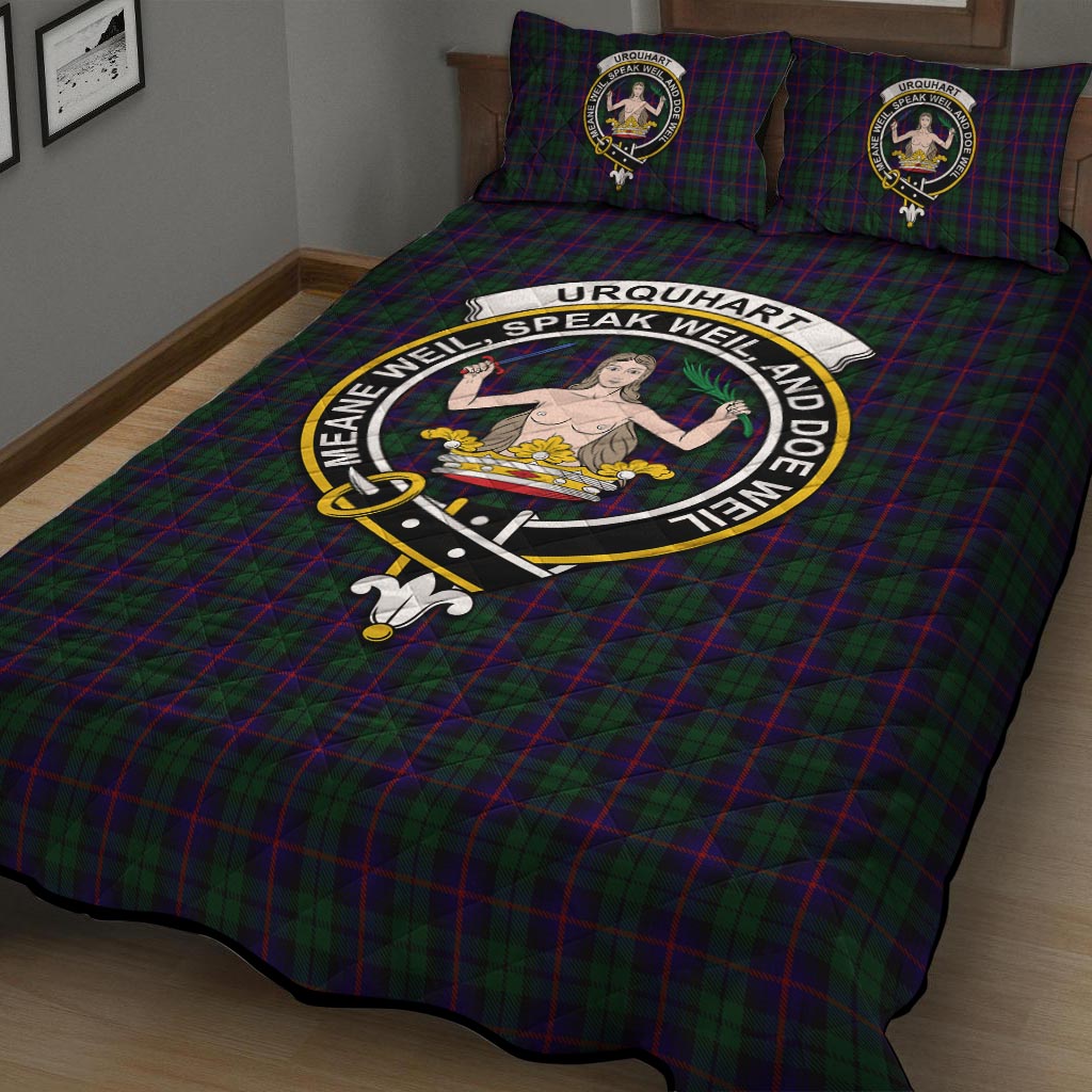 Urquhart Tartan Quilt Bed Set with Family Crest - Tartan Vibes Clothing