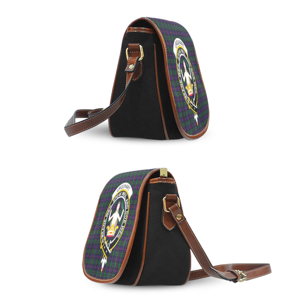 Urquhart Tartan Saddle Bag with Family Crest - Tartan Vibes Clothing