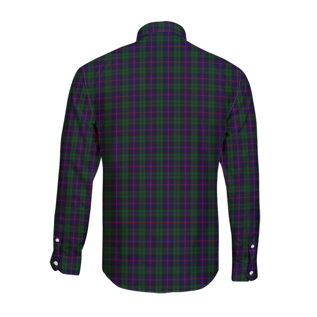 Urquhart Tartan Long Sleeve Button Up Shirt with Family Crest - Tartan Vibes Clothing