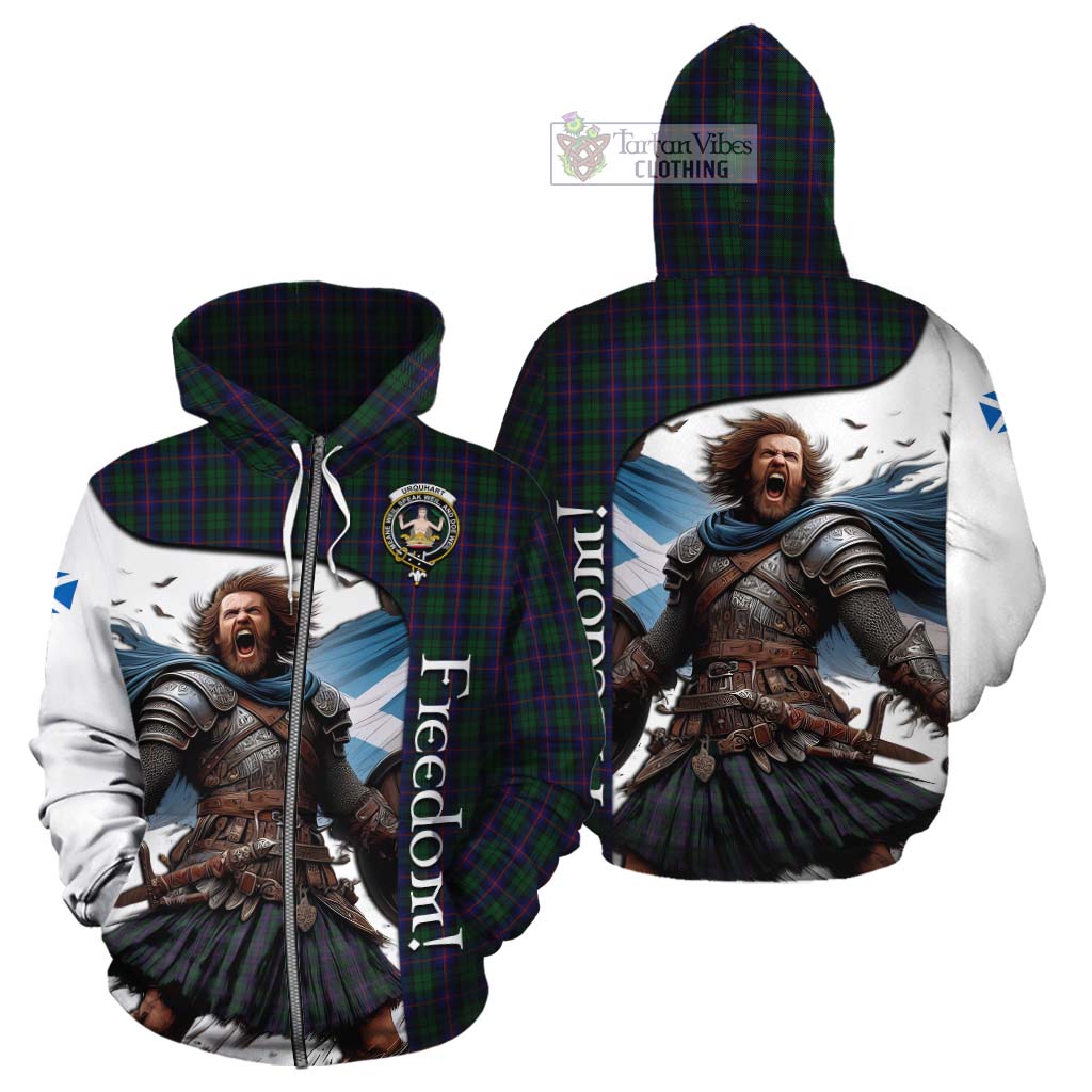 Tartan Vibes Clothing Urquhart Crest Tartan Cotton Hoodie Inspired by the Freedom of Scottish Warrior