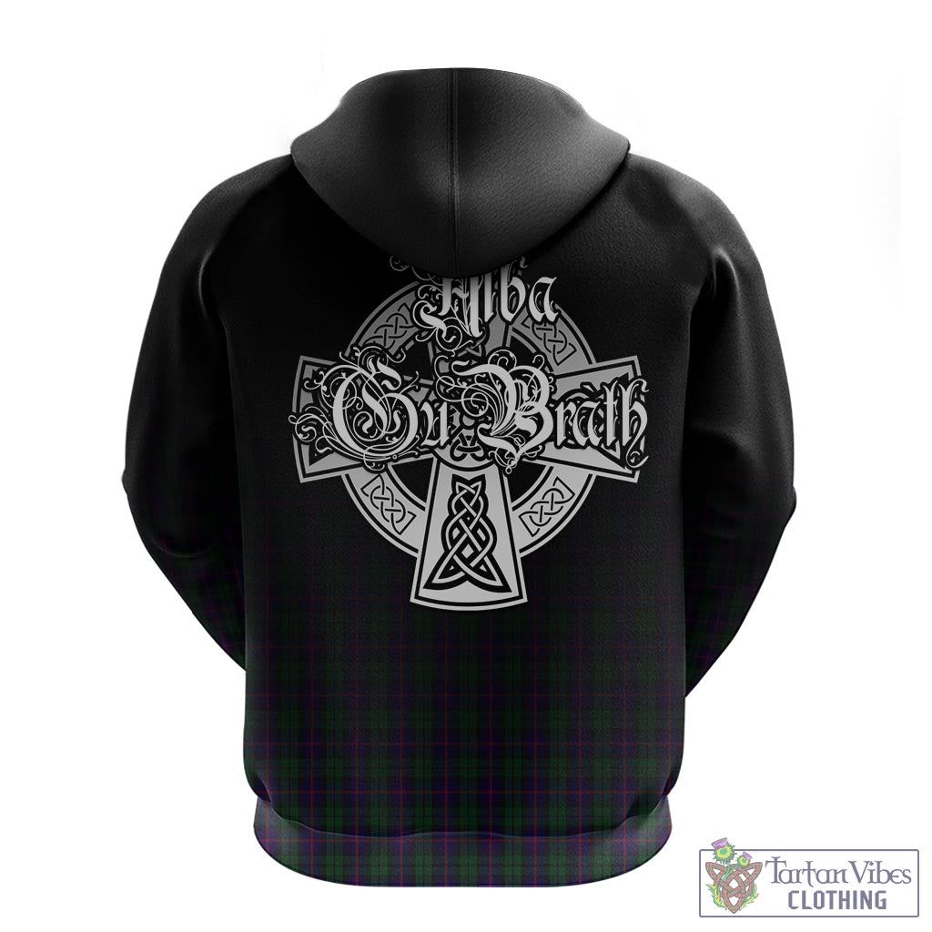 Tartan Vibes Clothing Urquhart Tartan Hoodie Featuring Alba Gu Brath Family Crest Celtic Inspired