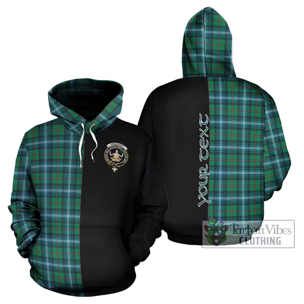 Urquhart Ancient Tartan Hoodie with Family Crest and Half Of Me Style Zip Hoodie - Tartanvibesclothing Shop