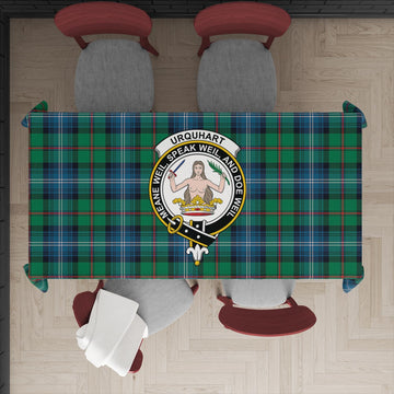 Urquhart Ancient Tartan Tablecloth with Family Crest