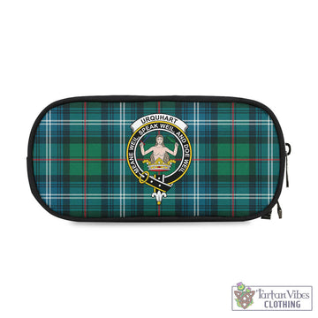 Urquhart Ancient Tartan Pen and Pencil Case with Family Crest