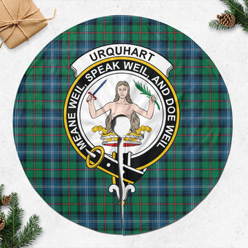 Urquhart Ancient Tartan Christmas Tree Skirt with Family Crest