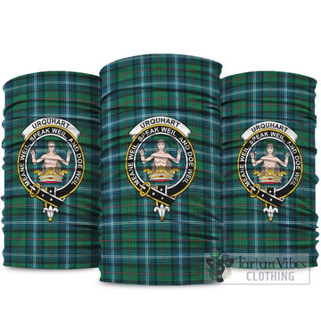 Urquhart Ancient Tartan Neck Gaiters, Tartan Bandanas, Tartan Head Band with Family Crest