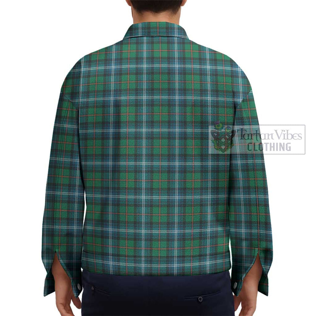 Urquhart Ancient Tartan Unisex Lapel Cotton Jacket - Tartan Vibes Clothing