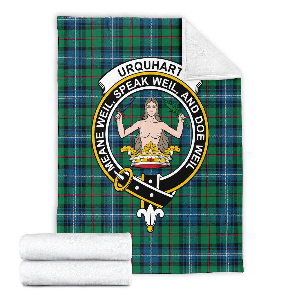 urquhart-ancient-tartab-blanket-with-family-crest