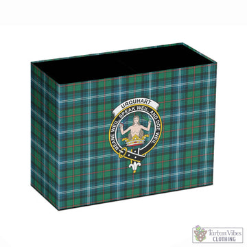 Urquhart Ancient Tartan Pen Holder with Family Crest