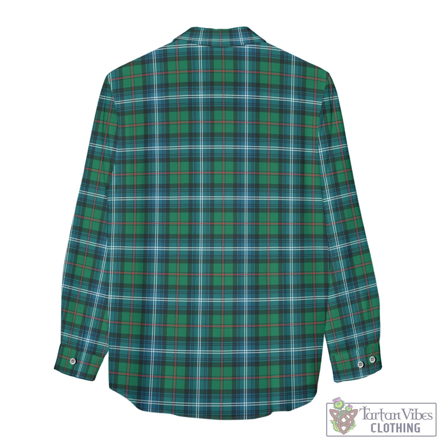 Tartan Vibes Clothing Urquhart Ancient Tartan Womens Casual Shirt with Family Crest