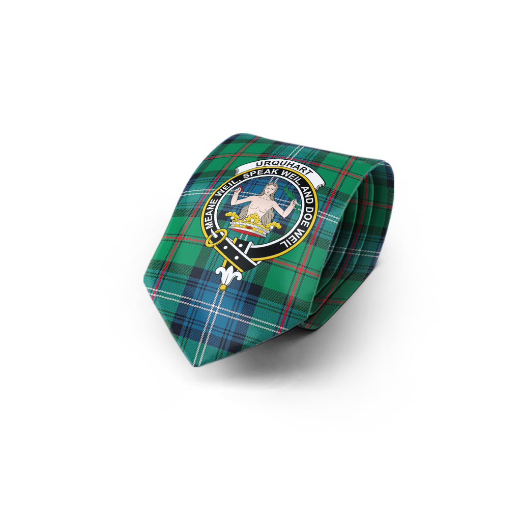 Urquhart Ancient Tartan Classic Necktie with Family Crest - Tartan Vibes Clothing