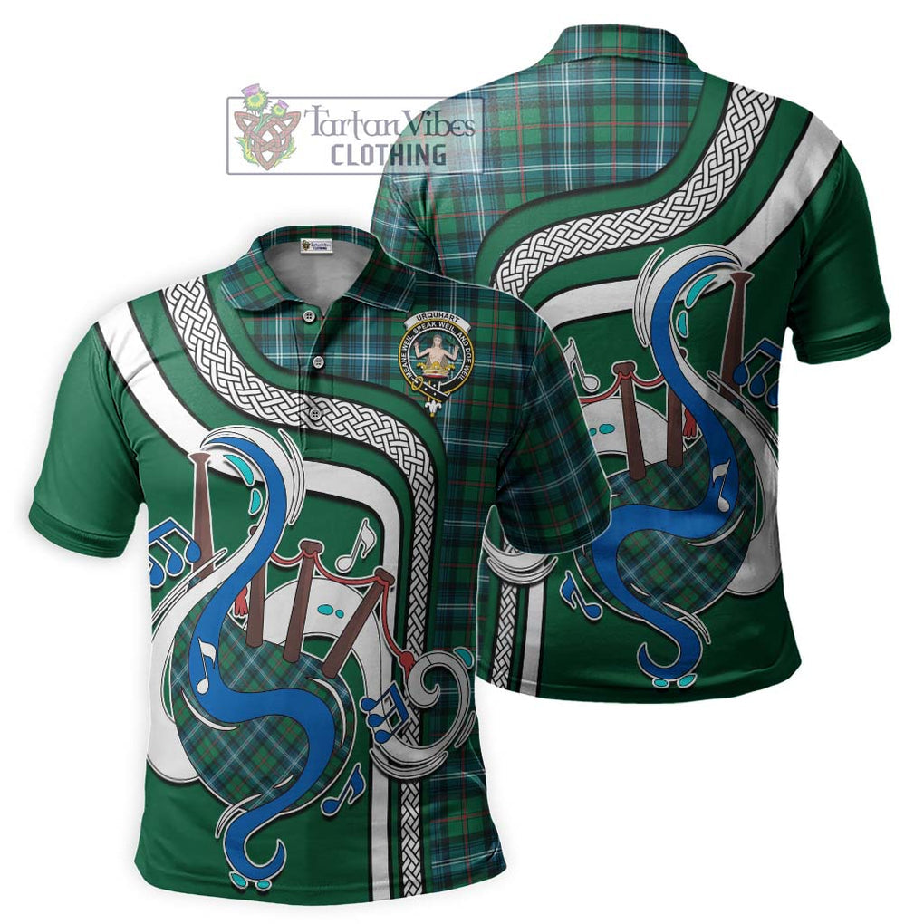 Tartan Vibes Clothing Urquhart Ancient Tartan Polo Shirt with Epic Bagpipe Style