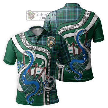 Urquhart Ancient Tartan Polo Shirt with Epic Bagpipe Style