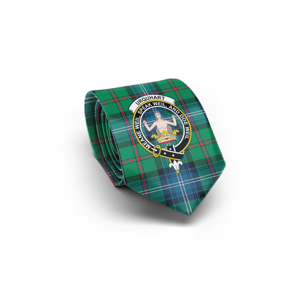 Urquhart Ancient Tartan Classic Necktie with Family Crest - Tartan Vibes Clothing