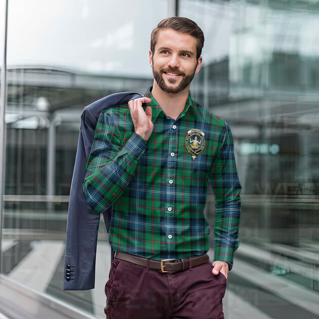 urquhart-ancient-tartan-long-sleeve-button-up-shirt-with-family-crest