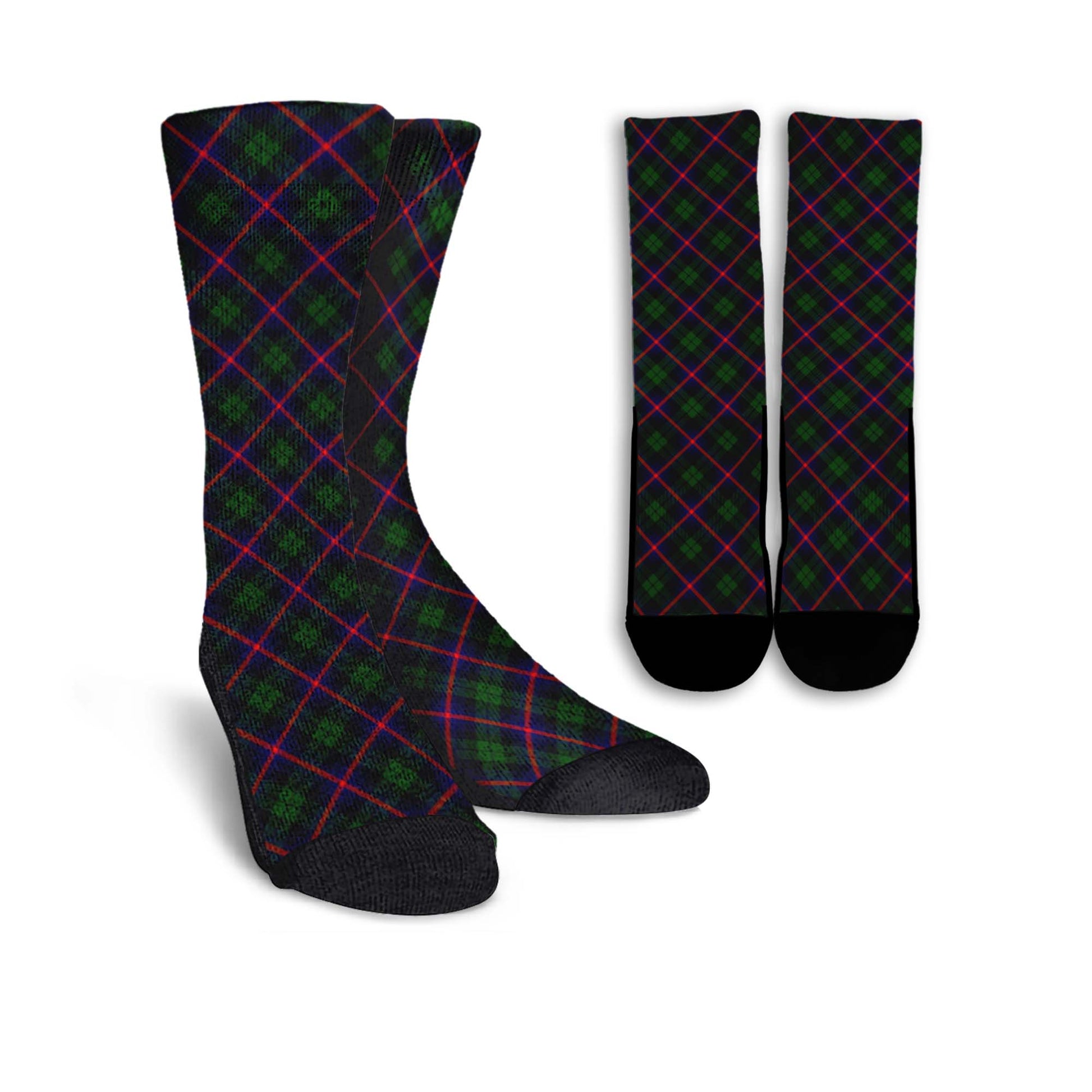 Urquhart Modern Tartan Crew Socks Cross Tartan Style - Tartanvibesclothing