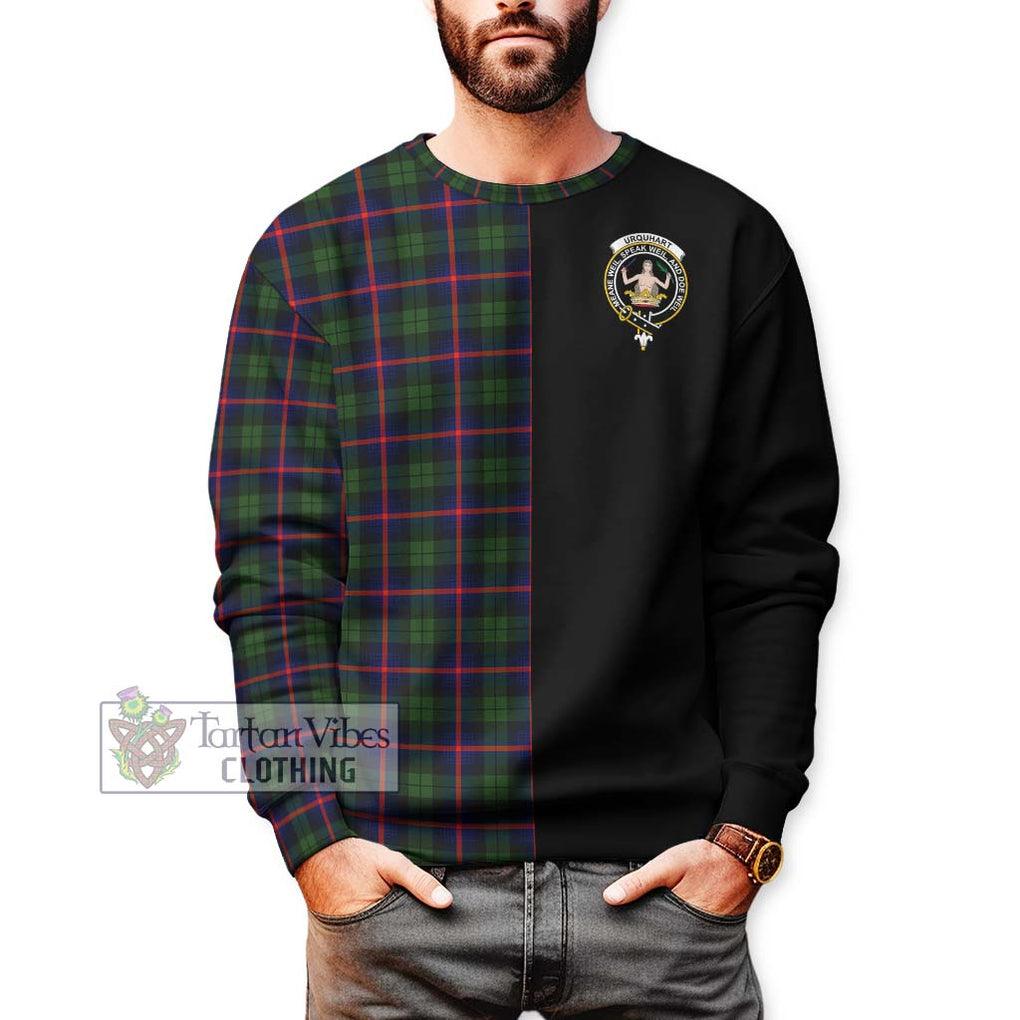 Urquhart Modern Tartan Sweatshirt with Family Crest and Half Of Me Style Unisex - Tartanvibesclothing Shop