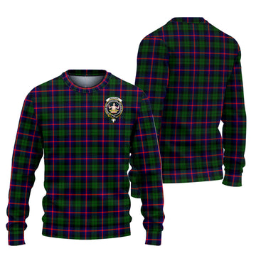 Urquhart Modern Tartan Ugly Sweater with Family Crest