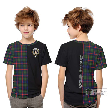 Urquhart Modern Tartan Kid T-Shirt with Family Crest and Half Of Me Style