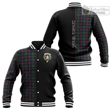 Urquhart Modern Tartan Baseball Jacket with Family Crest and Half Of Me Style