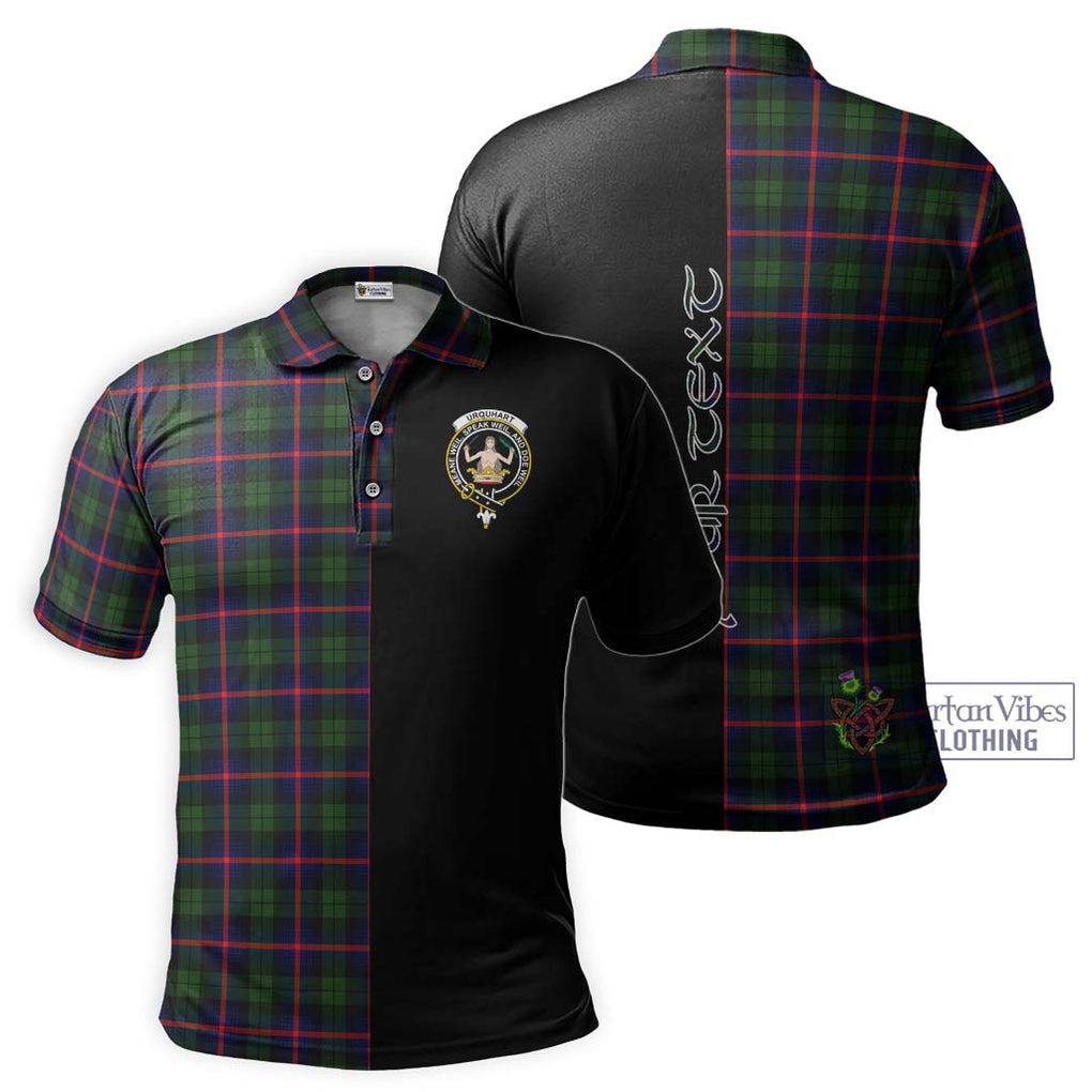 Urquhart Modern Tartan Polo Shirt with Family Crest and Half Of Me Style Kid - Tartanvibesclothing Shop