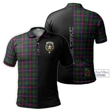 Urquhart Modern Tartan Polo Shirt with Family Crest and Half Of Me Style