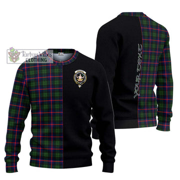 Urquhart Modern Tartan Ugly Sweater with Family Crest and Half Of Me Style