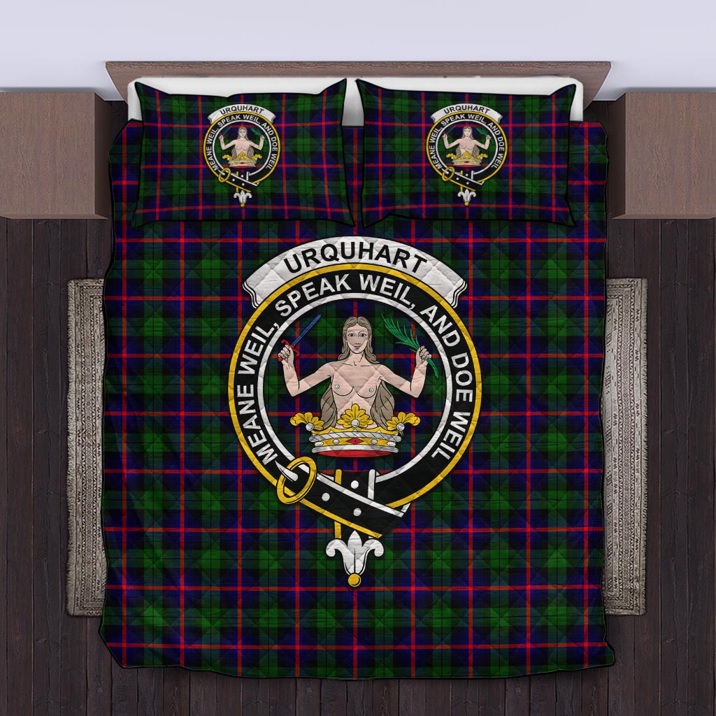 Urquhart Modern Tartan Quilt Bed Set with Family Crest Twin - Tartan Vibes Clothing