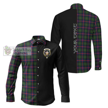 Urquhart Modern Tartan Long Sleeve Button Shirt with Family Crest and Half Of Me Style