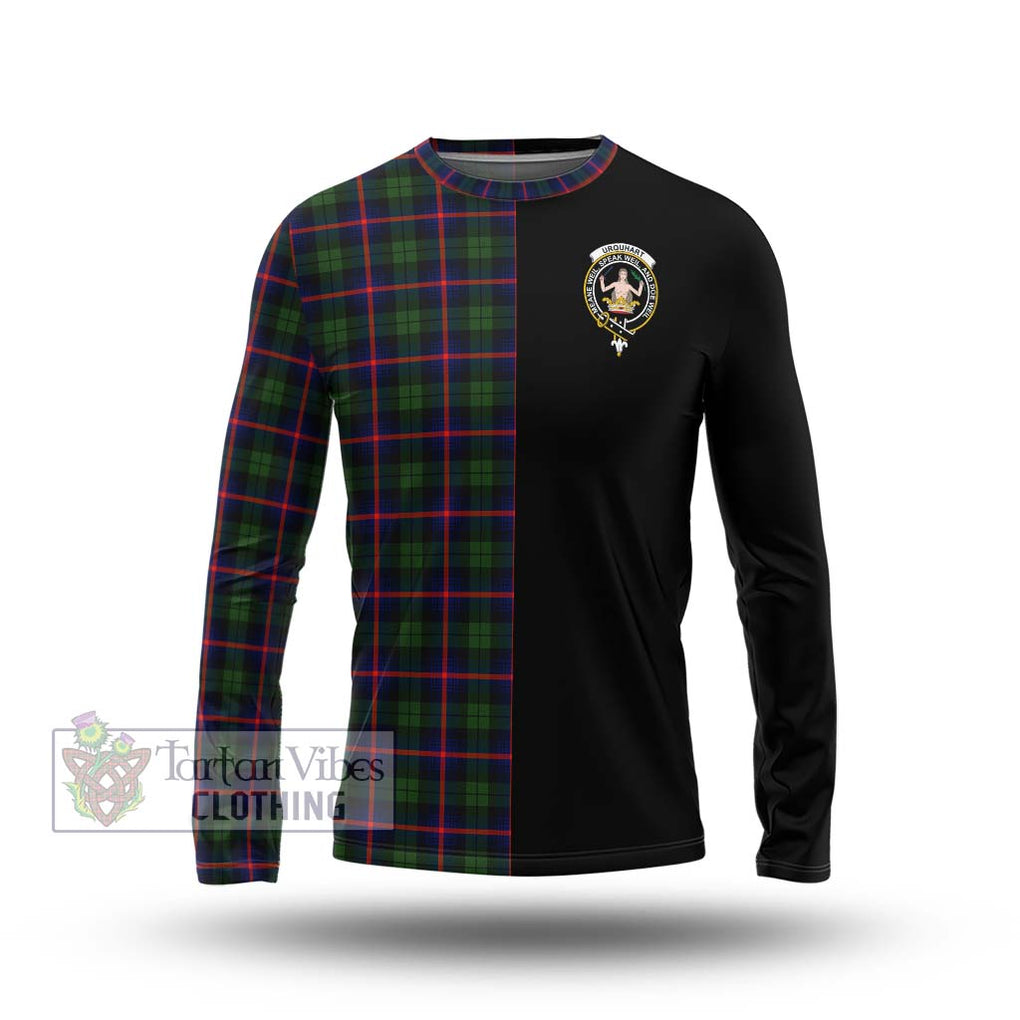 Urquhart Modern Tartan Long Sleeve T-Shirt with Family Crest and Half Of Me Style Unisex - Tartanvibesclothing Shop