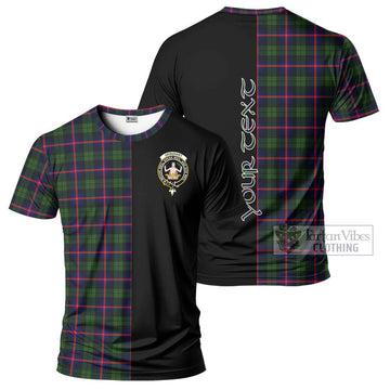 Urquhart Modern Tartan T-Shirt with Family Crest and Half Of Me Style