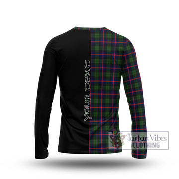 Urquhart Modern Tartan Long Sleeve T-Shirt with Family Crest and Half Of Me Style