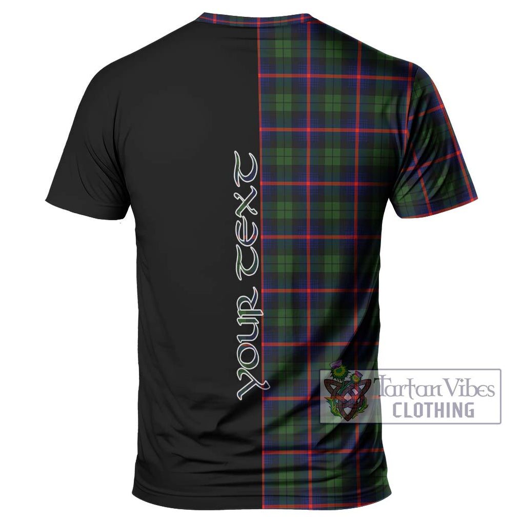 Urquhart Modern Tartan T-Shirt with Family Crest and Half Of Me Style - Tartanvibesclothing Shop