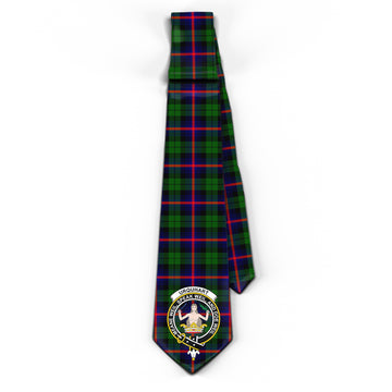 Urquhart Modern Tartan Classic Necktie with Family Crest