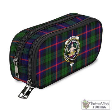 Urquhart Modern Tartan Pen and Pencil Case with Family Crest