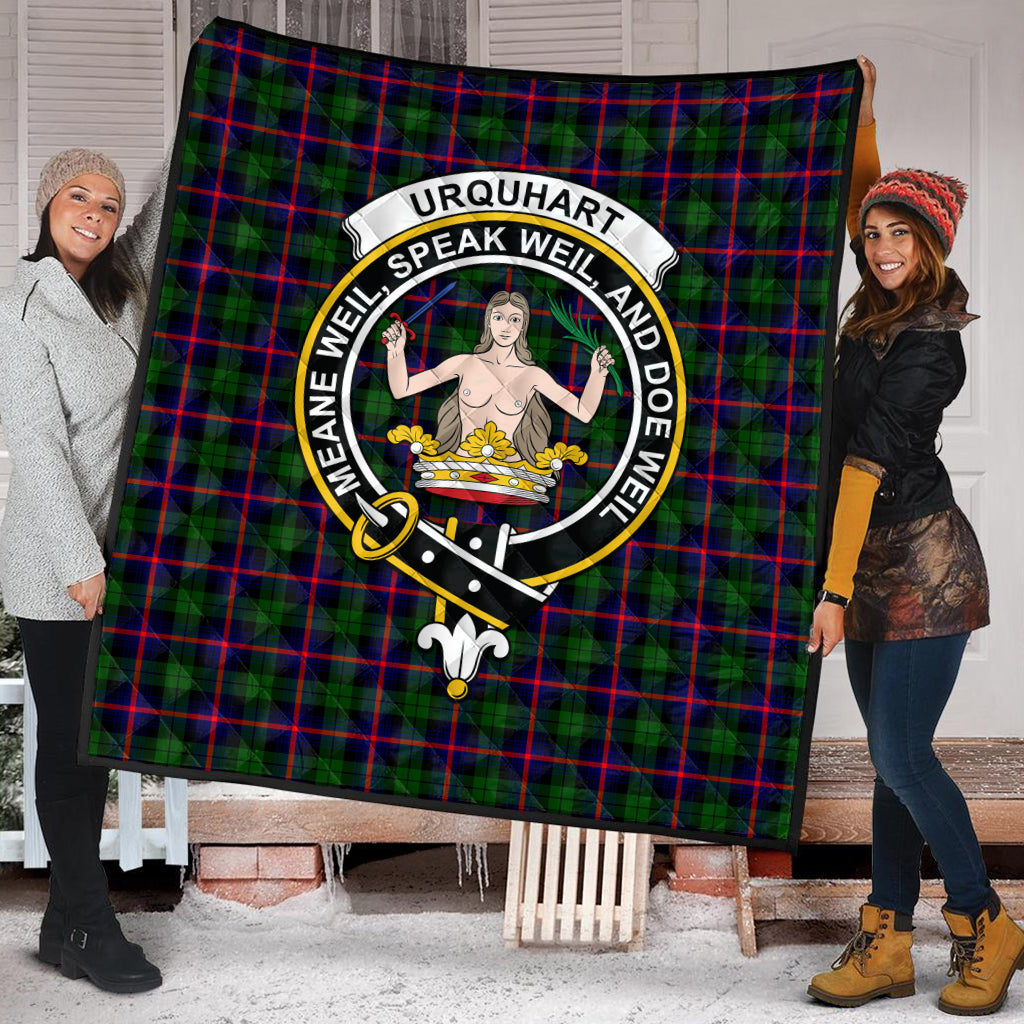 urquhart-modern-tartan-quilt-with-family-crest