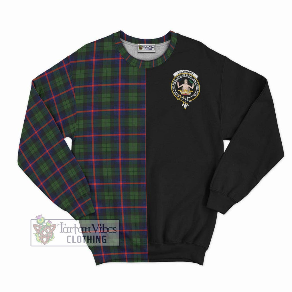 Urquhart Modern Tartan Sweatshirt with Family Crest and Half Of Me Style - Tartanvibesclothing Shop