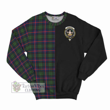 Urquhart Modern Tartan Sweatshirt with Family Crest and Half Of Me Style